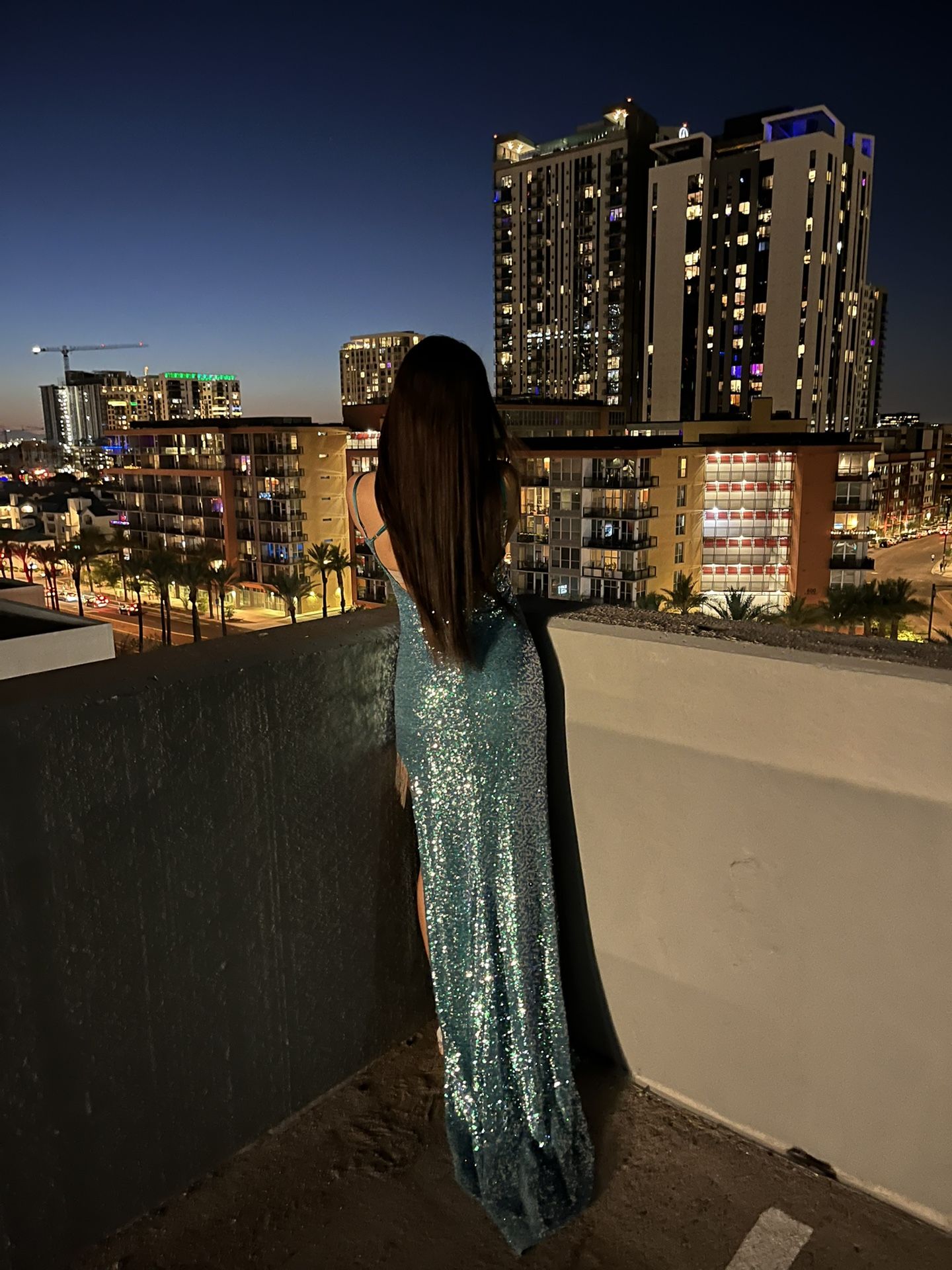 Mermaid blue dress