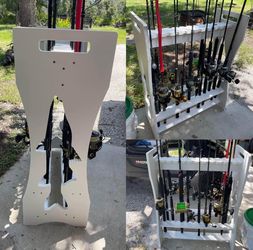 Custom Fishing Rod Racks! Made out of PVC or Birch Plywood! $100-$220