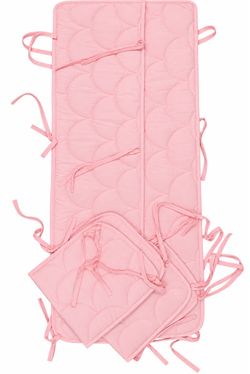 Pastel pink quilted crib bumper