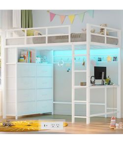 Twin Size Loft Bed w/ Desk