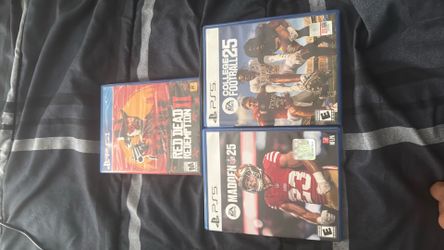 Rdr2,Madden, college Ps5 games