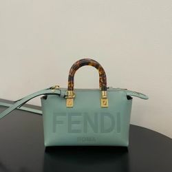 Fendi Mint Green Leather Handbag