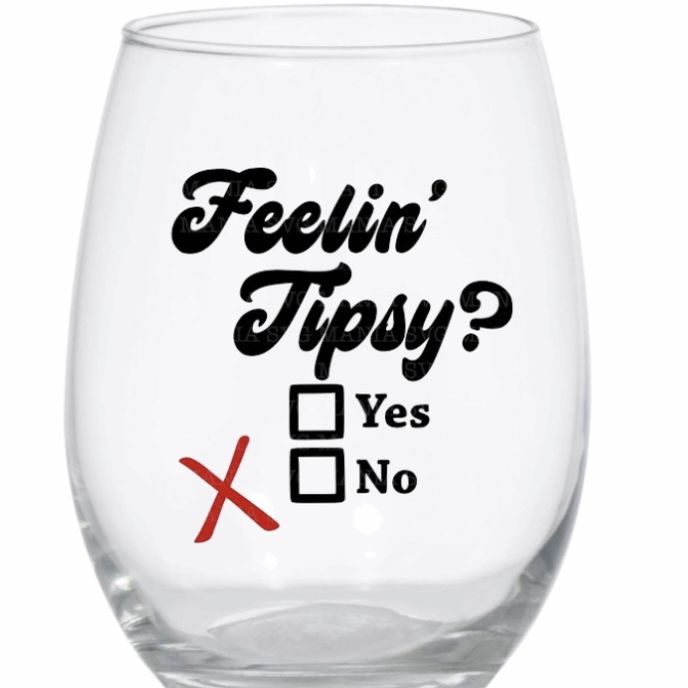 Tipsy Names Stemless Wine Glasses