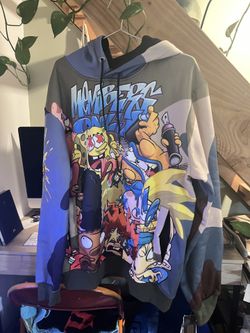 Members Only Nickelodeon SpongeBob Patrick Rugrats Hey Arnold Hoodie Size L