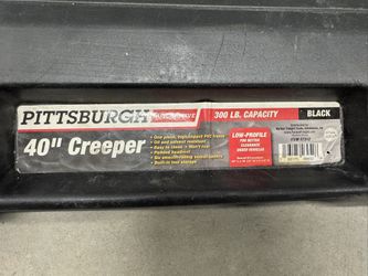 PITTSBURGH AUTOMOTIVE 40 In. 300 Lb. Capacity Low-Profile Creeper- Grey