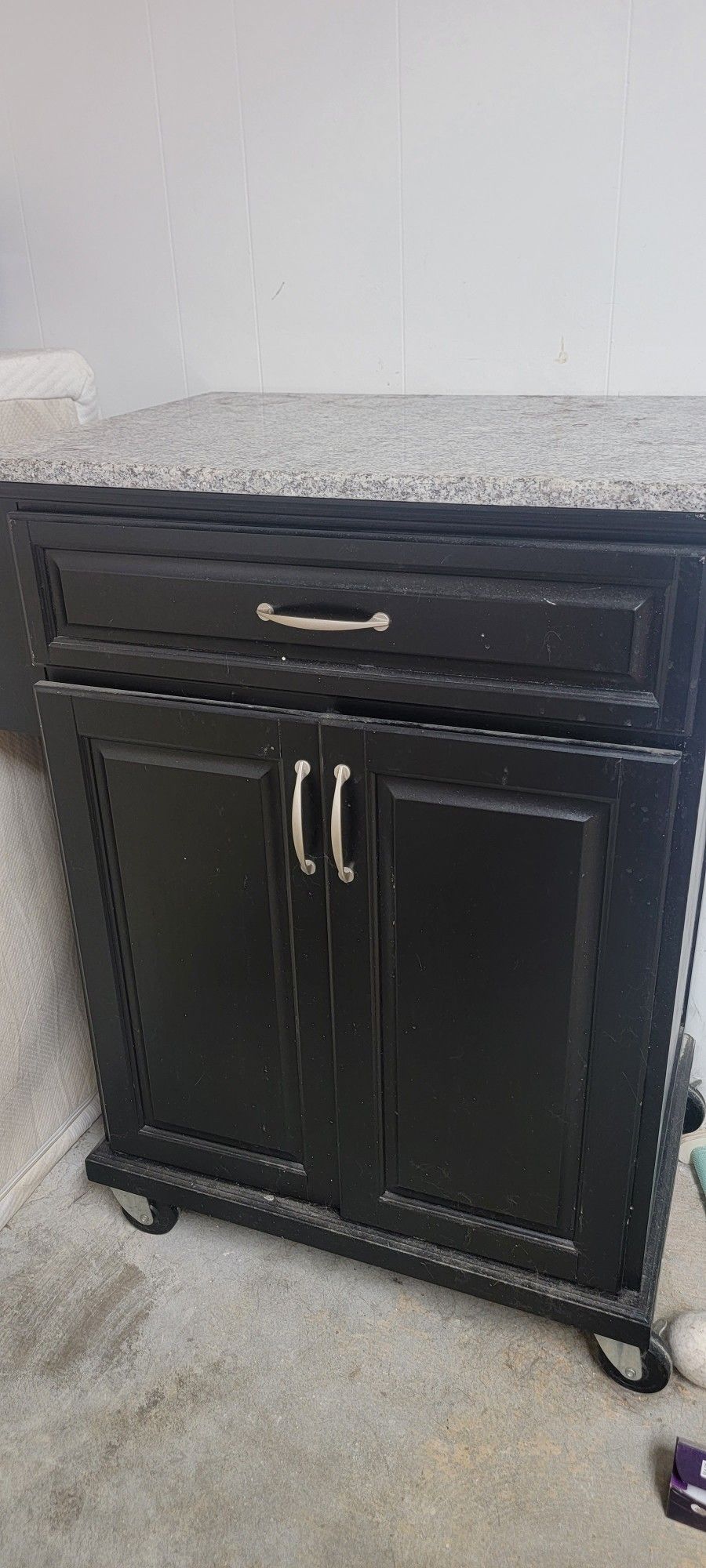 Granite Top Island And Bar Cart