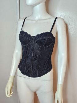 Avidlove Blk Lace Corset Bustier Top Womens Intimates Mesh Going Out Top Size M