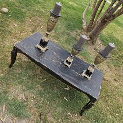 Coffee Table And Candle Holders
