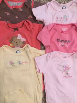 Baby girl clothes 3-6M onesies