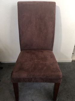 Brand New Chairs - Wooden with Suede like fabric