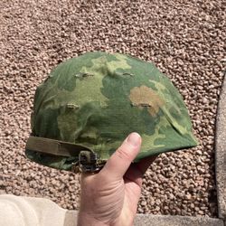 Vietnam era M1 helmet US Army shows wear tear would Trade