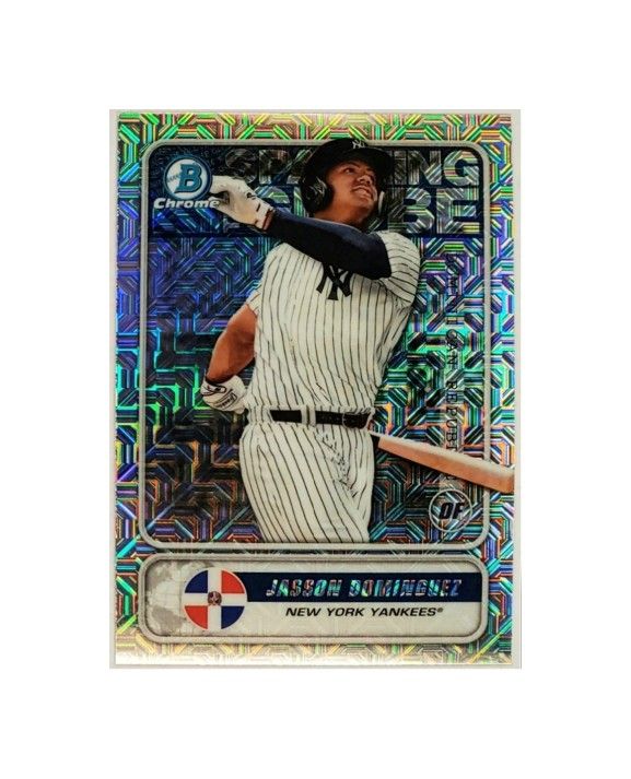 JASSON DOMINGUEZ ROOKIE MOJO REFRACTOR 2020 BOWMAN CHROME #STG-JD, YANKEES