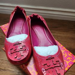 Party Fushia Tory Burch Flats Sz 9