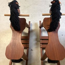 2 Handcrafted Wooden Rocking Horse