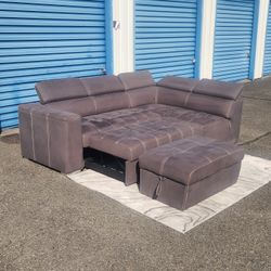 Sleeper Sofa + Ottoman + Storage FREE DELIVERY 