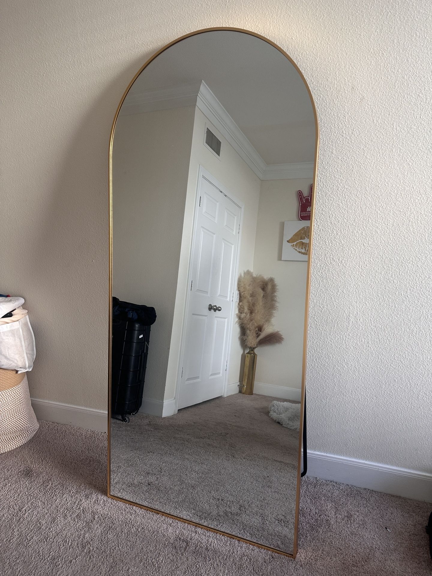 71"x32" Full Length Mirror Large Arched Floor Mirror