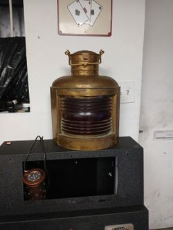 Antique Boat Lantern Brass