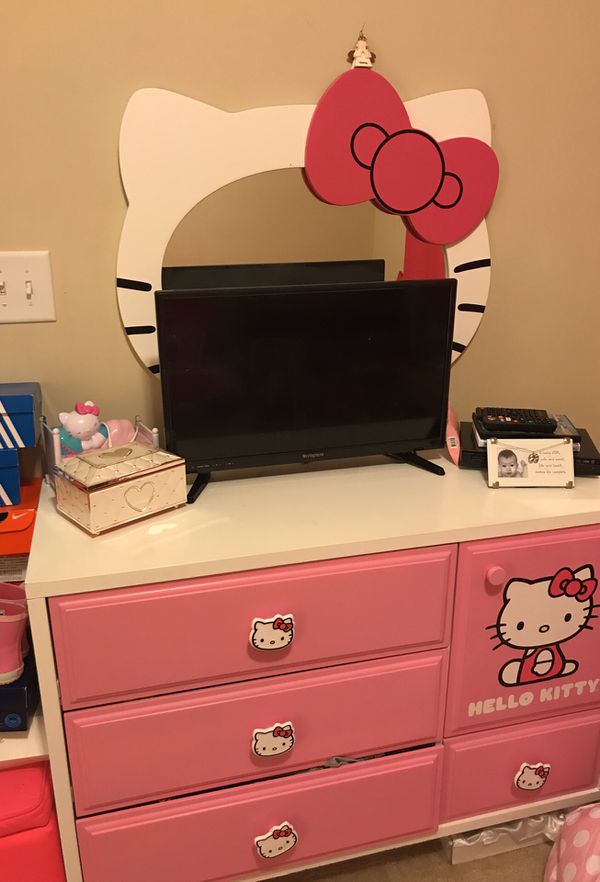 Hello Kitty Dresser Twin Bed Dresser W Mirror Night Stand For