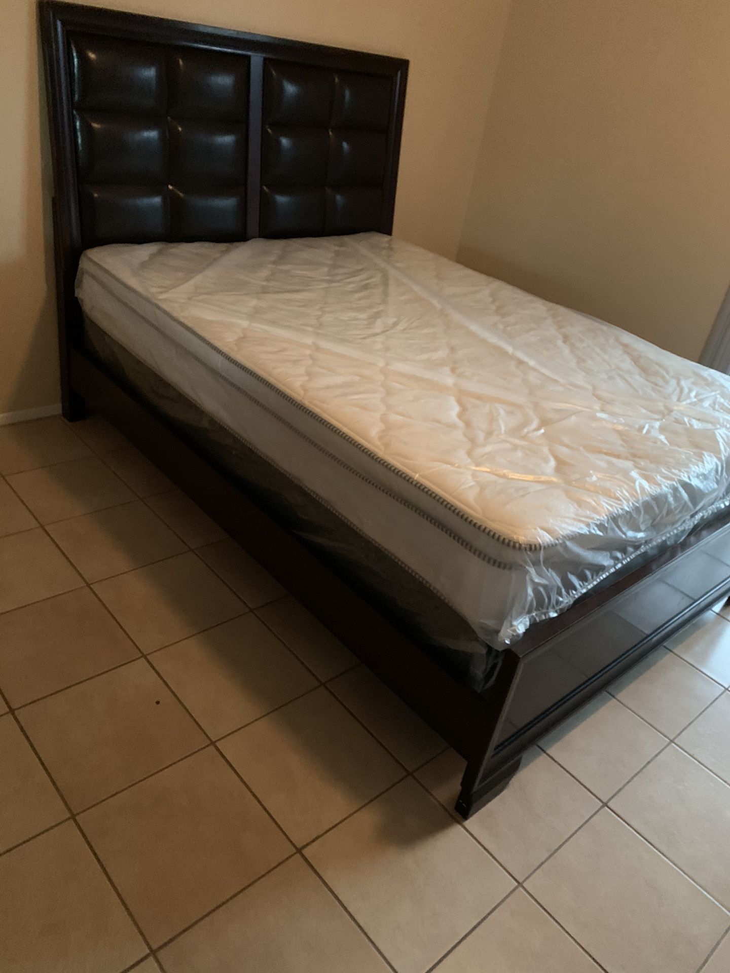 Queen Bed With Bed Base New