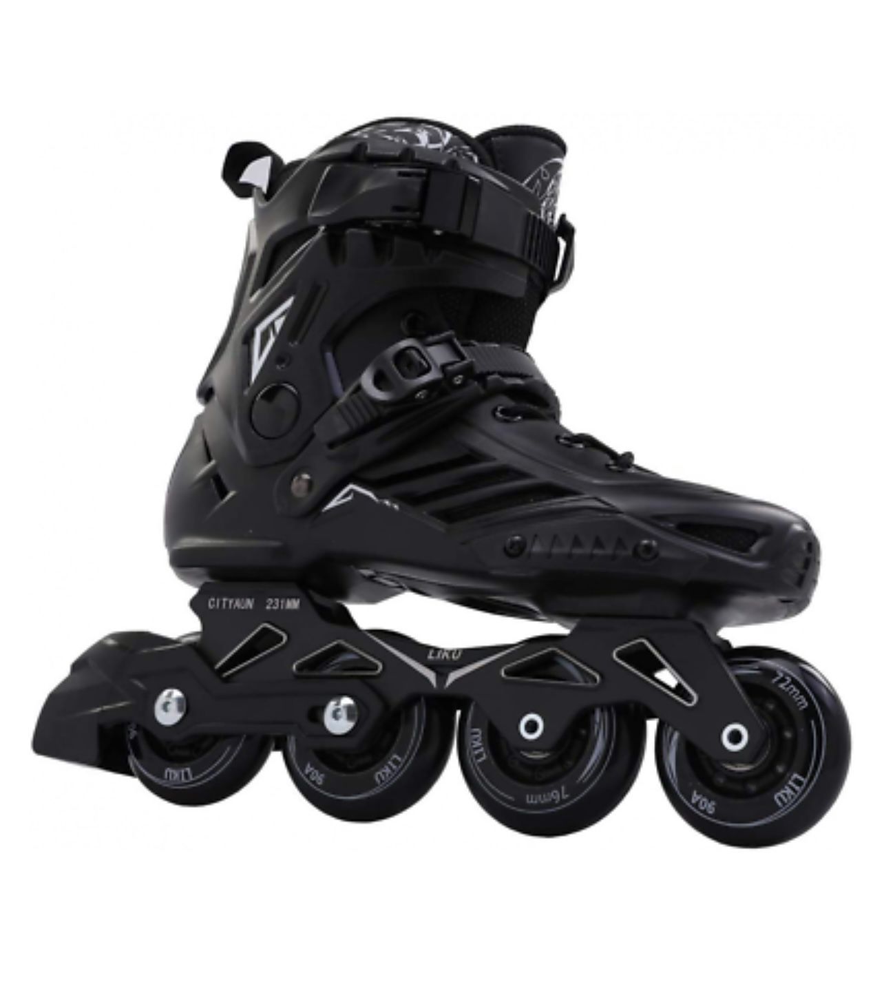 LIKU Black Professional Inline Skates Unisex Men 10,Women 11