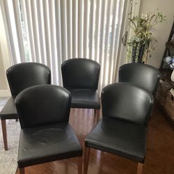5 Grate &Barrel  Dining Chairs 