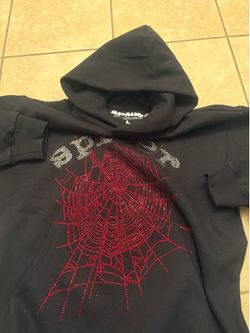 Rhinestone spider hoodie