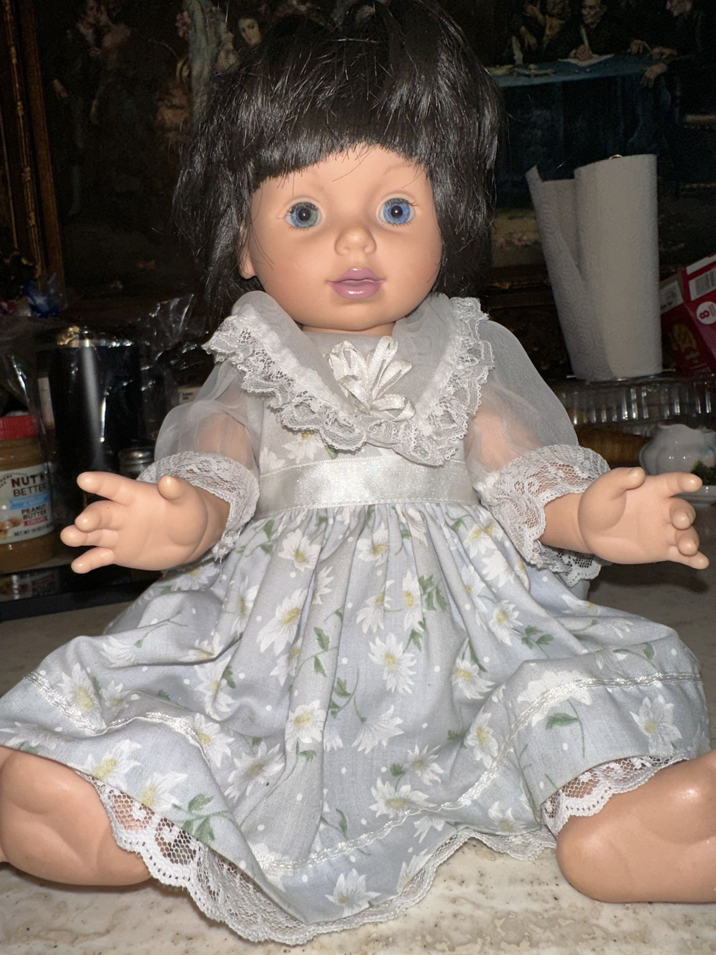 Js And A Baby So Beautiful Toys | 1995 Doll | dark hair blue eyes