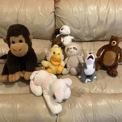 Set Of seven Stuffed toys