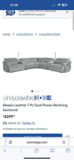 Powered Sectional Charging Station With Cup Holders 