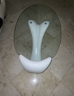 Modern Sculptural Glass Coffee Table
