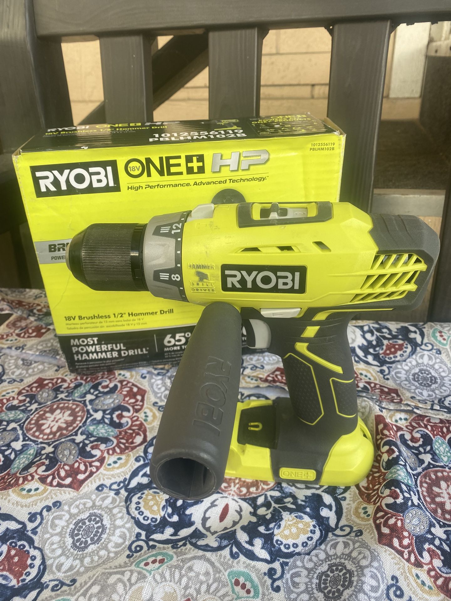 Ryobi ONE+ HP 18 V Brushless Cordless 1/2” Hammer Drill TOOL ONLY