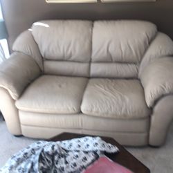 Italsofa - Leather (real) Loveseat. 