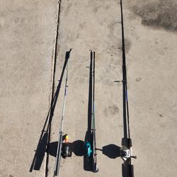 Various Rods And Reels. 