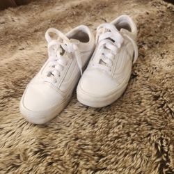Vans size 4.5 Leather white