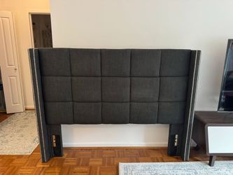 Upholstered Headboard - Dark Grey (Queen Size)