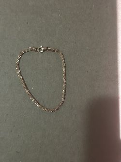 925 Sterling Silver 7.5 inches twisted rock rose gold