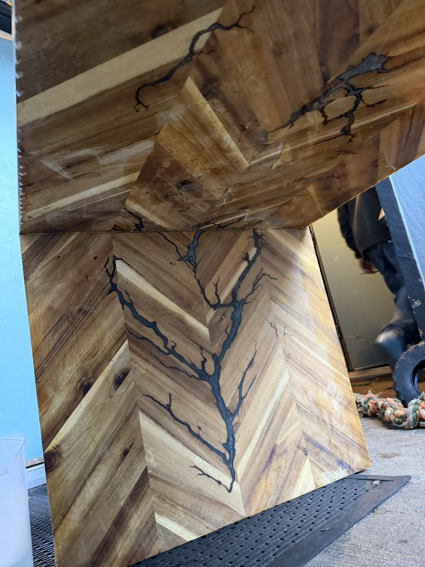 Custom Waterfall Lichtenberg Coffee Table