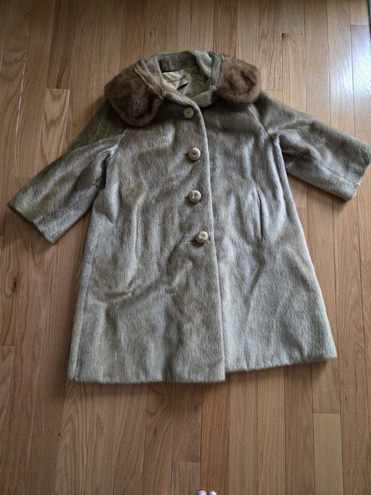 Vintage 1950s Fur Coat