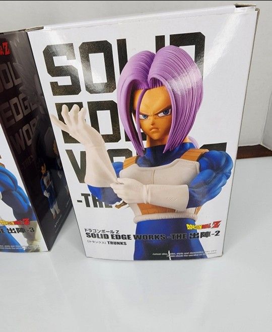 Banpresto Dragonball Z SOLID EDGE WORKS Figure Vegeta Trunks set Japan F/S