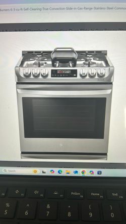 LG Probate Smart Wi-Fi Enabled 30-in 5 Burners 6.3- Cu ft Self Cleaning Convection Oven Slide In Gas Range