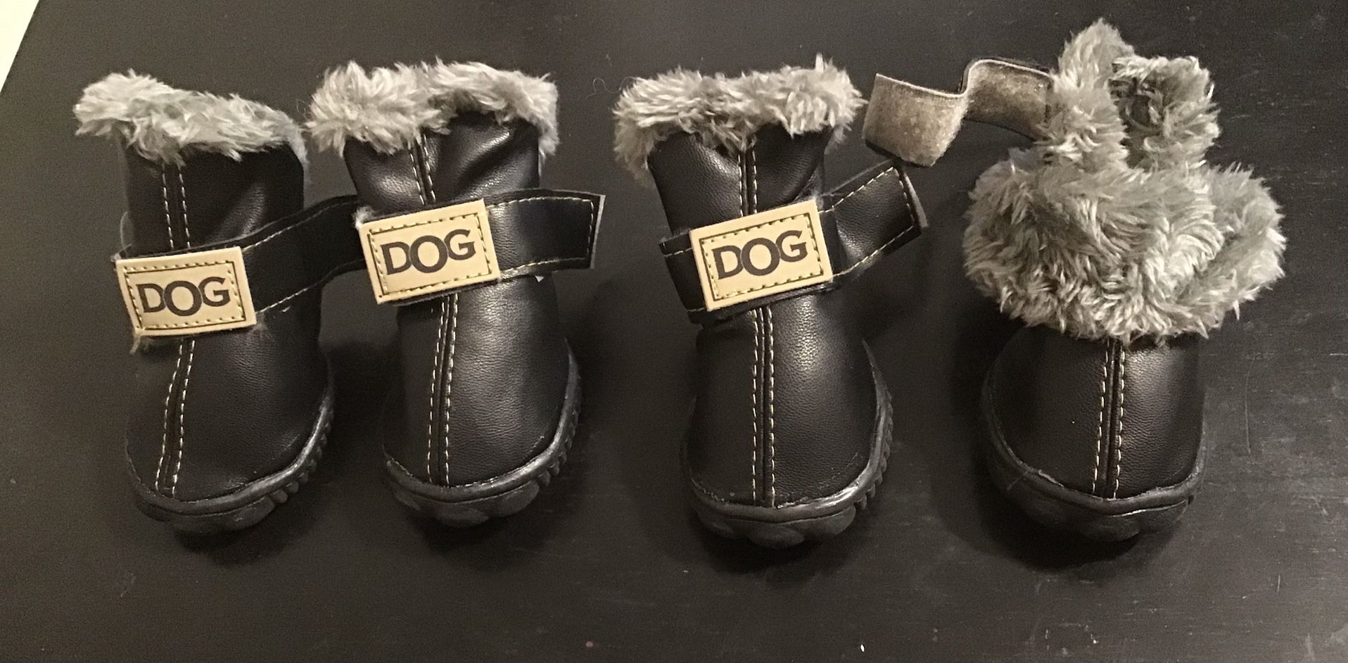 Soft Warm Winter Little Pet Dog Boots Size 5 Shoes 4PCS
