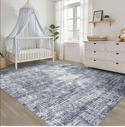 8x10 rug  navy blue neutral