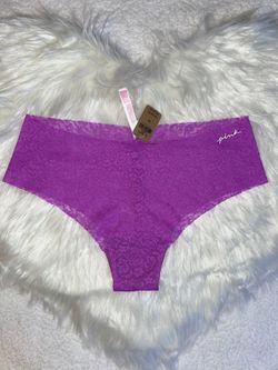 PINK No Show Cheekster Underwear Smooth Purple