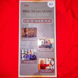 NEW 10" ring light stand 4 ft tripod & phone holder 
