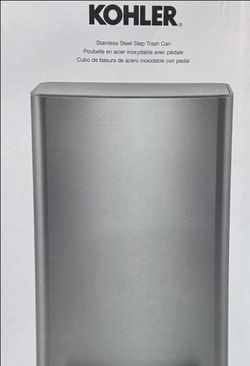 Kohler stainless steel step trash can 47L 13 Gal
