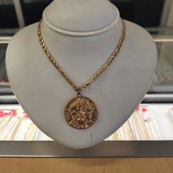 10k Solid Gold Necklace With Pendant 37.3 Grams 24 Long Layaway Available 10% Dwon If You Interested Please Make Sure You Ask For Maribel Thank You 