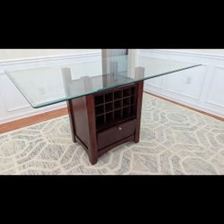 Counter Height Glass top Dining Table