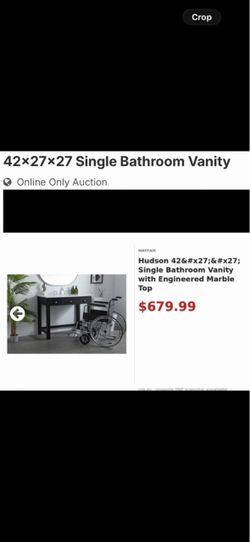 $650 ADA Hudson single sink