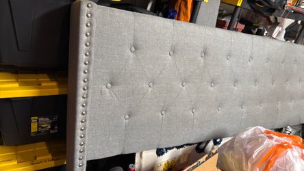 Grey king size headboard