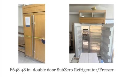 Sub Zero 48 Paneled Side By Size Fridge Freezer
